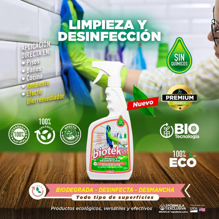 Bio-Clean Baños Pro Envió Contra Entrega  Desinfectante y Limpiador Enzimático Ecológico (500ml)