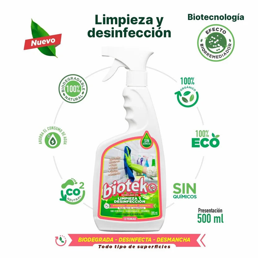 Bio-Clean Baños Pro Envió Contra Entrega  Desinfectante y Limpiador Enzimático Ecológico (500ml)