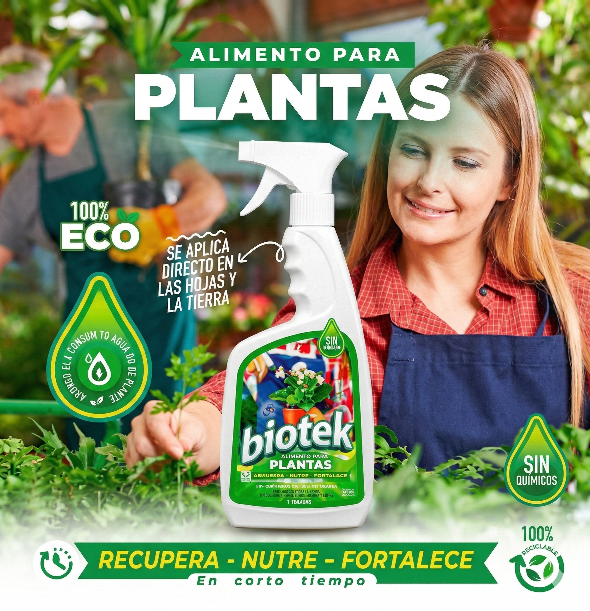 Verde Puro Bio-Nutriente - Envió Contra Entrega Fertilizante Biológico y Alimento Enzimático para Plantas (500ml)