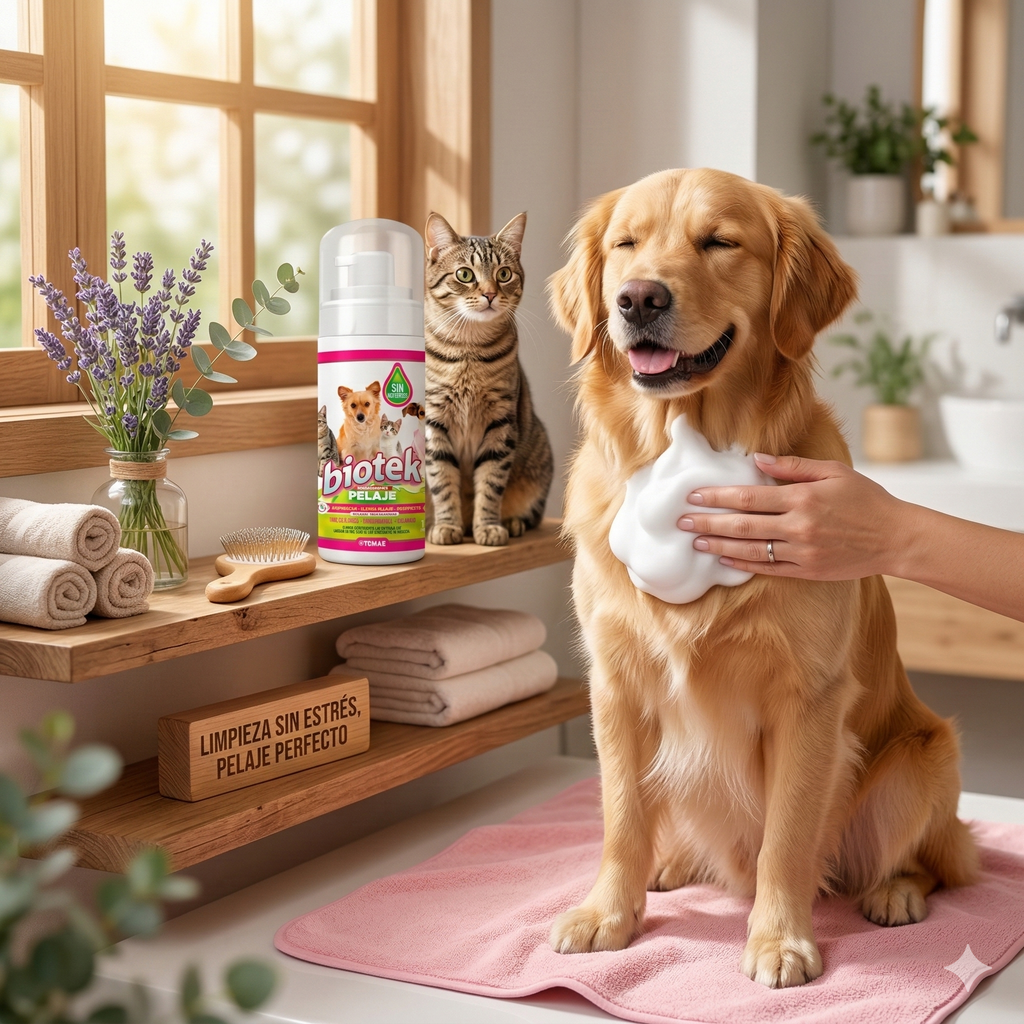 Bio-Coat Rescue  Envió Contra Entrega Espuma 3 en 1  Limpiador de Pelaje Waterless y Eliminador de Olores Enzimático (160ml)